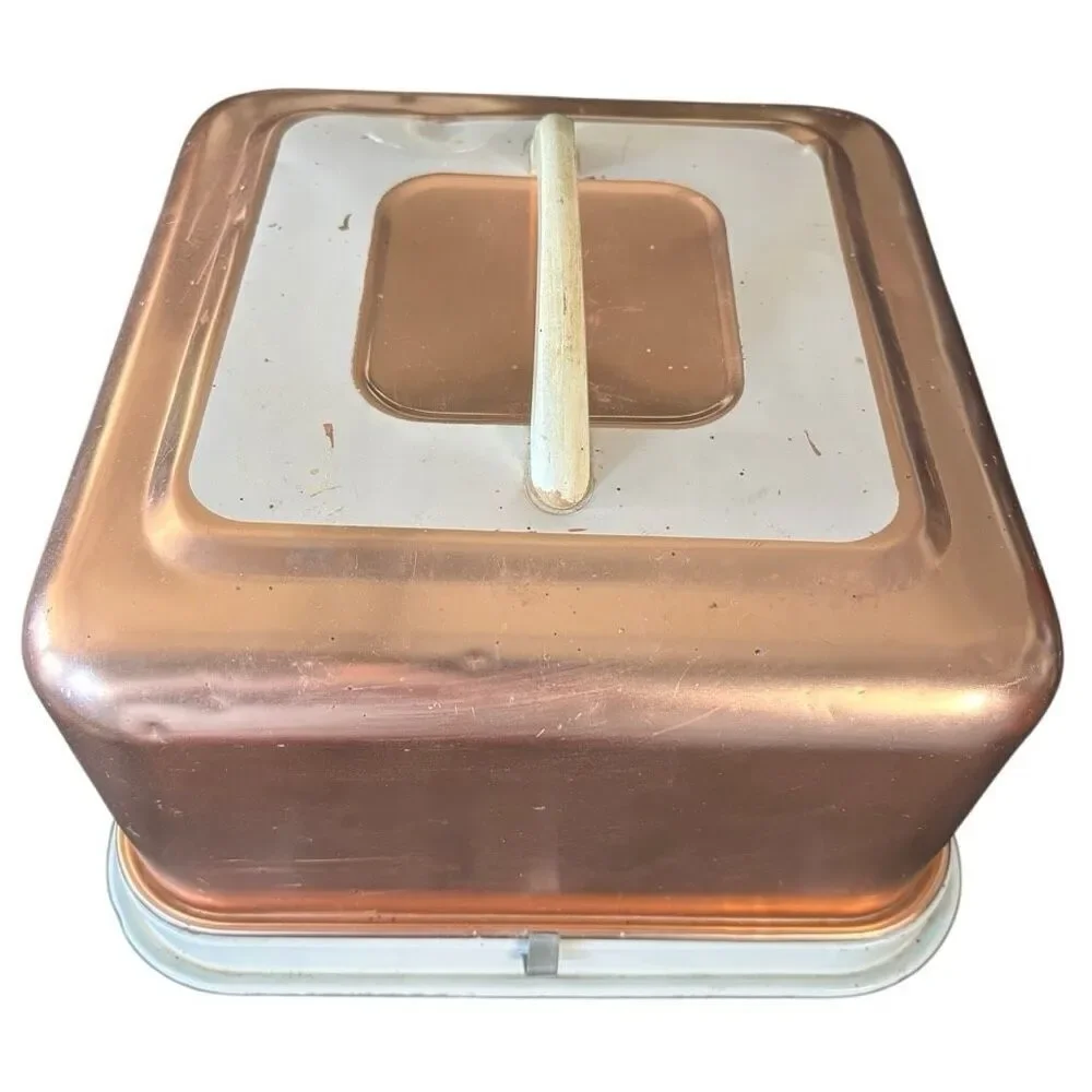 Mirro Copper Finish Aluminum Square Interlocking Cake Cover